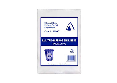 Bin Liner HD Natural 82Ltr 1000 x 520mm 250/Ctn