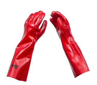 Glove Chemical ResistancePVC Red 450mm