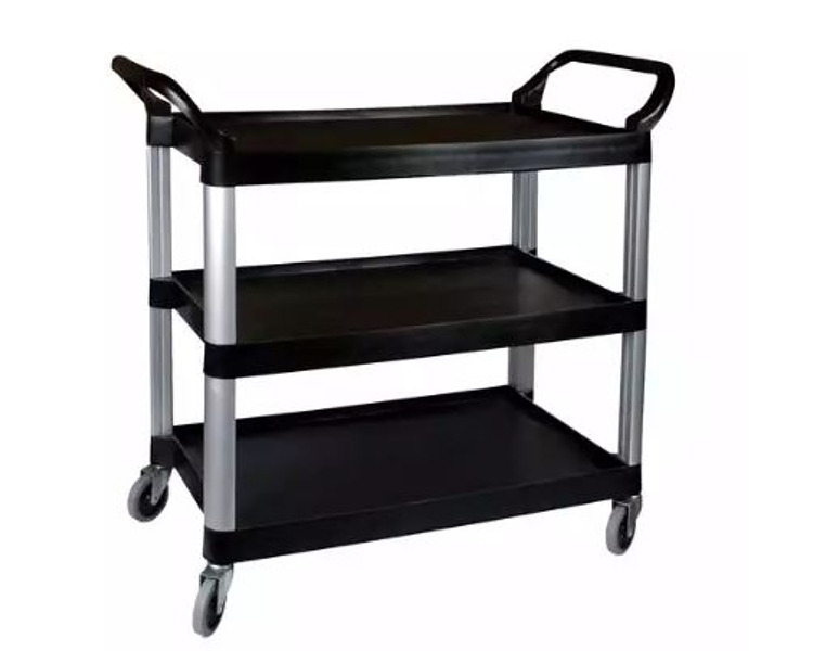 Trolley Utility 3 Tier Black 480 x 1060 x 1000mm