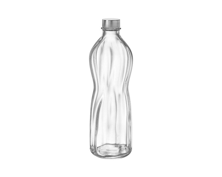 Bormioli Rocco Aqua Bottle With Lid Clear 1Ltr 6/Ctn