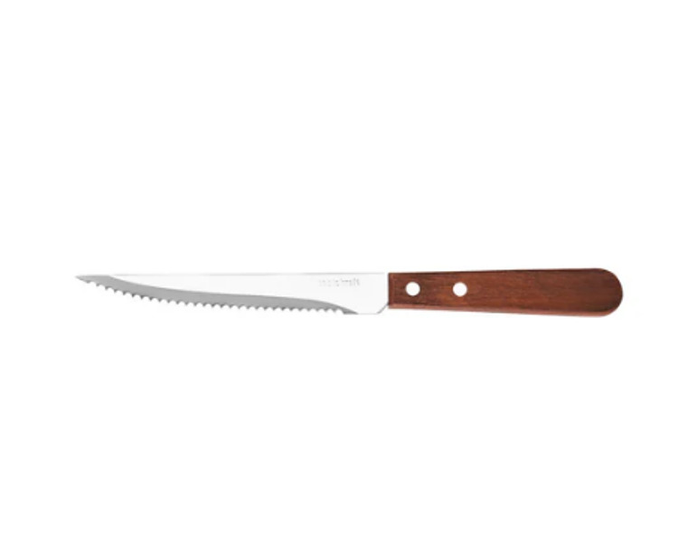Steak Knife Wood Pakkawood Serrated Blade 12/Ctn