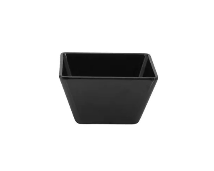 Melamine Square Bowl Black 70 x 70 x 42mm 12/48
