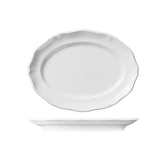 Luzerne Astoria White Oval Plate 250mm 4/12
