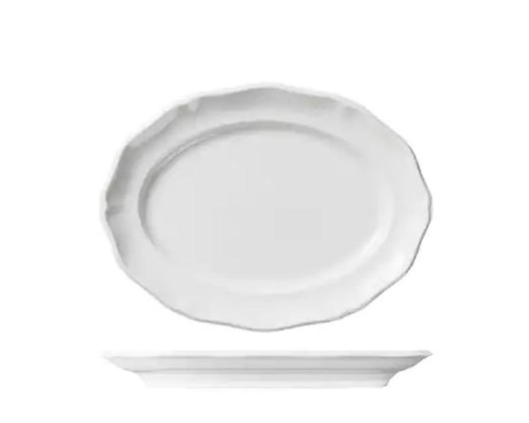 Luzerne Astoria White Oval Plate 250mm 4/12