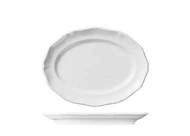 Luzerne Astoria White Oval Plate 250mm 4/12