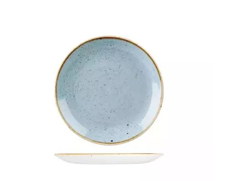 Churchill Round Coupe Plate Duck Egg 165mm 12/Ctn