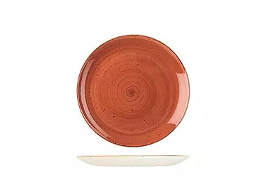 Churchill Round Coupe Plate Spiced Orange 165mm 12/Ctn