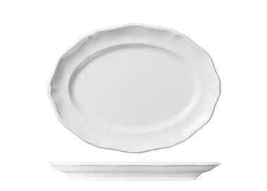 Luzerne Astoria White Oval Plate 300mm 3/12