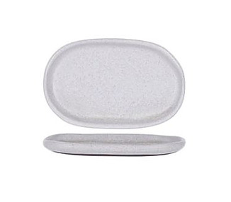 Tablekraft Naturals Oval Plate Ash Grey 210 x 135 x 20mm 6/48