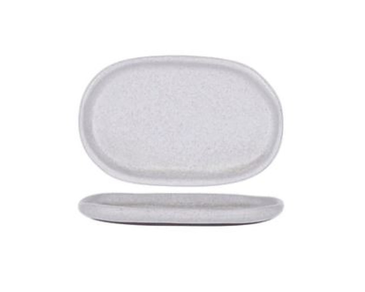 Tablekraft Naturals Oval Plate Ash Grey 210 x 135 x 20mm 6/48