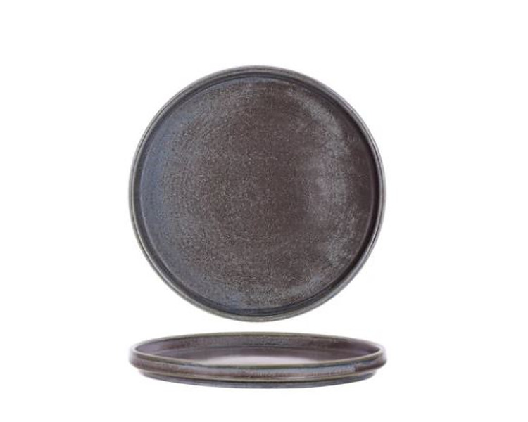 Tablekraft Urban Round Rim Plate Greystone Blue 210 x 22mm 6/36