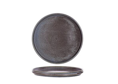 Tablekraft Urban Round Rim Plate Greystone Blue 210 x 22mm 6/36