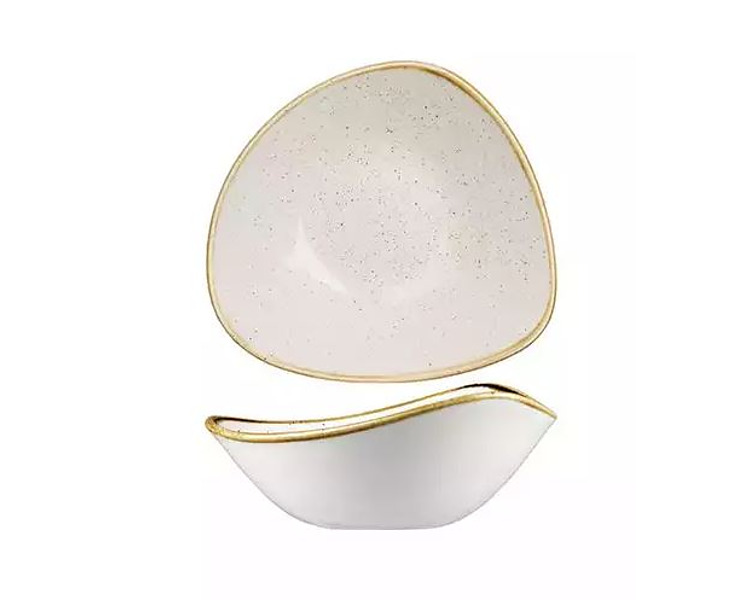 Churchill Triangular Bowl Barley White 185mm 370ml 12/Ctn