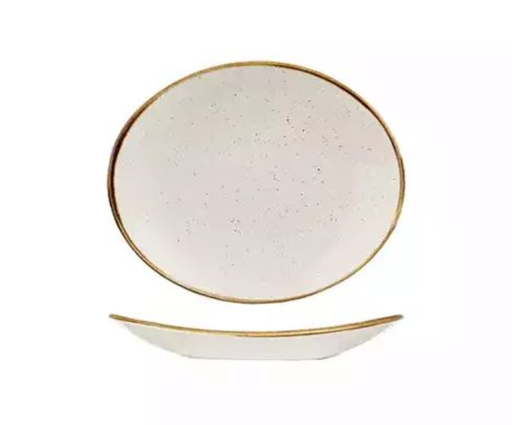 Churchill Oval Coupe Barley White 192 x 160mm 12/Ctn