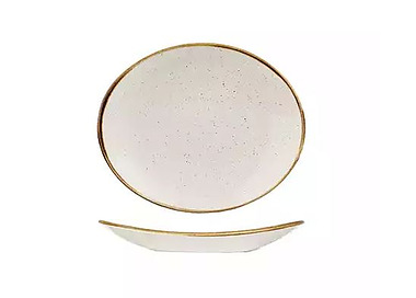 Churchill Oval Coupe Barley White 192 x 160mm 12/Ctn