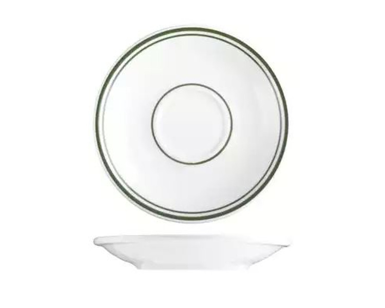 Tuxton Espresso Saucer Green Bay 127mm 36/Ctn