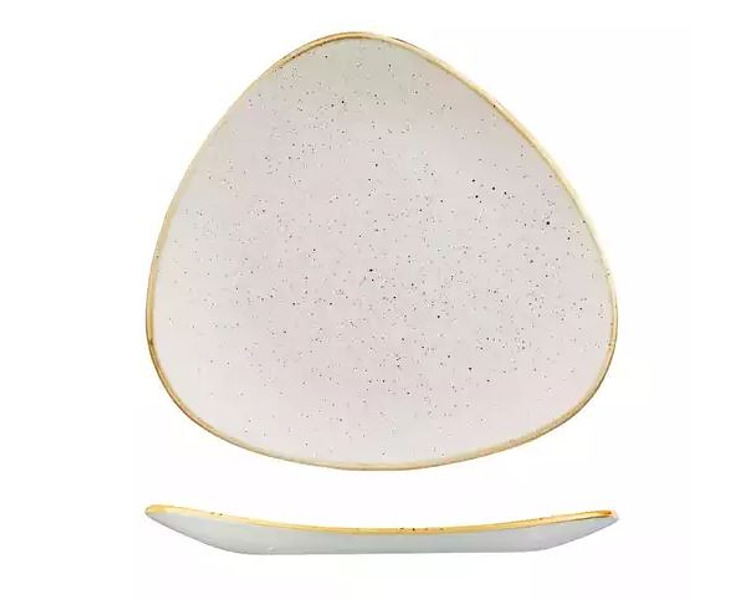 Churchill Stonecast Triangular Plate Barley White 311mm 6/Ctn