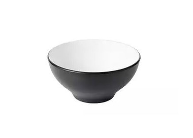 Cou Cou Melamine Noodle Bowl White & Black 190mm 9/Ctn