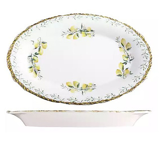 ID Fine Verona Oval Scalloped Plate 320 x 210mm 6/Ctn