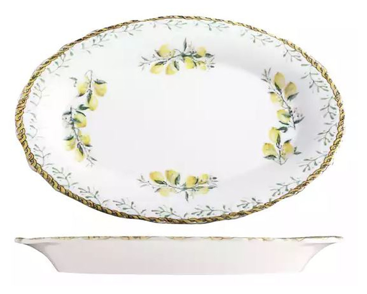 ID Fine Verona Oval Scalloped Plate 320 x 210mm 6/Ctn