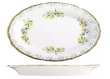 ID Fine Verona Oval Scalloped Plate 320 x 210mm 6/Ctn