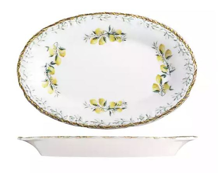 ID Fine Verona Oval Scalloped Plate 260 x 170mm 6/Ctn