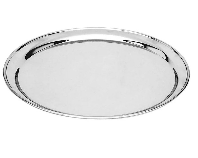 Round Tray S/S 250mm 12/Ctn