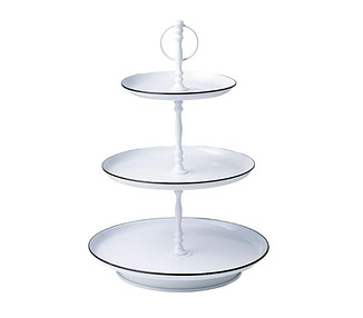Coney Island Galvanised Tea Stand 3 Tier White 24/Ctn