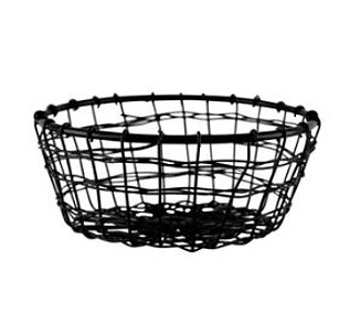 Coney Island Patina Round Mesh Wire Basket Black 30/Ctn