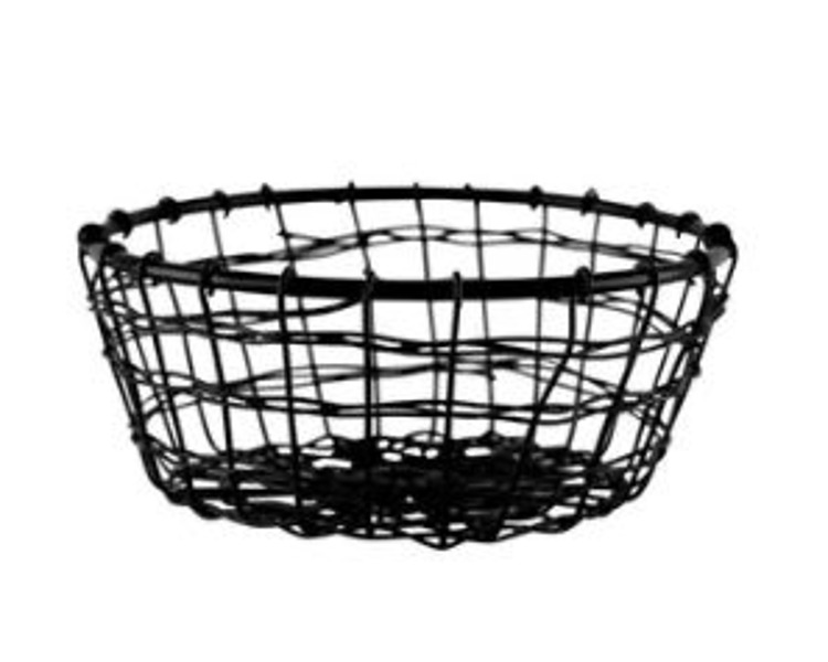 Coney Island Patina Round Mesh Wire Basket Black 30/Ctn
