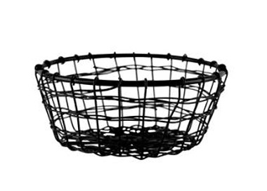 Coney Island Patina Round Mesh Wire Basket Black 30/Ctn