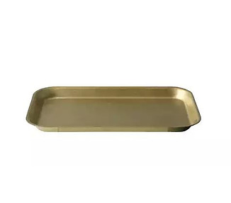 Moda Vintage Rectangular Tray Gold 190 x 110 x 12mm 12/72
