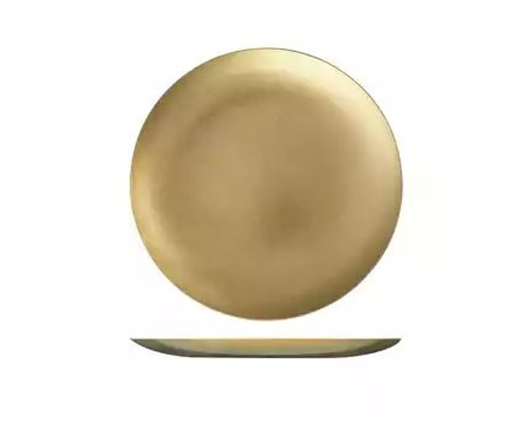Moda Vintage Coupe Plate Gold 170mm 6/Ctn