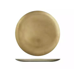 Moda Vintage Coupe Plate Gold 210mm 6/36