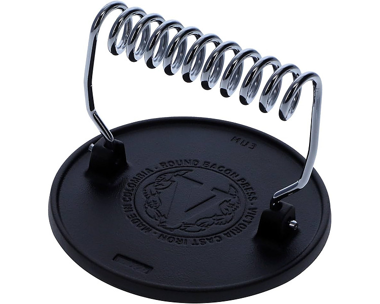 Victoria Burger & Meat Round Press Enamelled 16.5cm