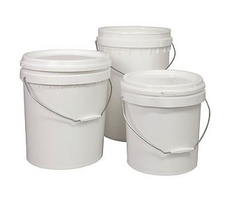 White Round Pail With Lid 10Ltr