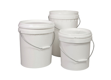 White Round Pail With Lid 10Ltr
