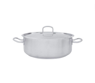 Stainless Steel Pujadas Casserole With Cover 350 x 140mm 13.6Ltr