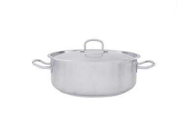Stainless Steel Pujadas Casserole With Cover 350 x 140mm 13.6Ltr
