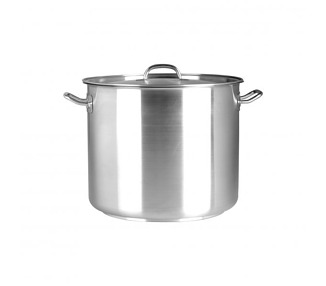 Stainless Steel Pujadas Stockpot With Cover 280 x 280mm 16.5Ltr