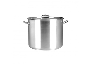 Stainless Steel Pujadas Stockpot With Cover 280 x 280mm 16.5Ltr