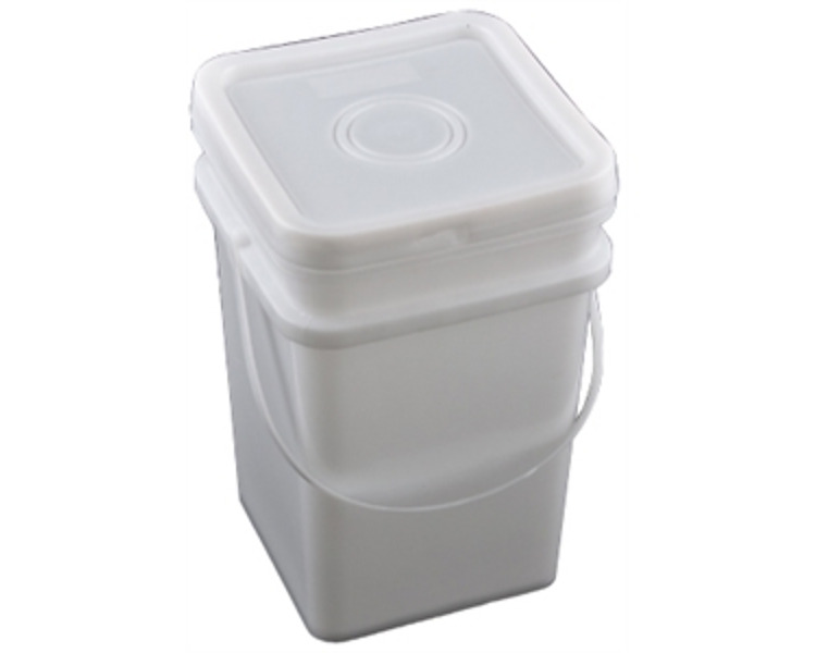 White Square Pail With Lid 20Ltr