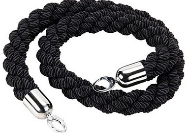 Barrier Pole Black Rope 2m